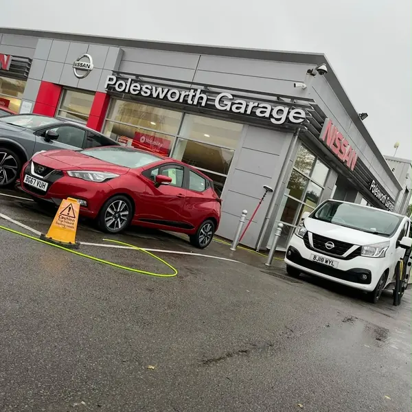The Ant Burton van on the forecourt at Polesworth Garage, Grendon Road, Polesworth